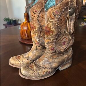 Corral Vintage Teal and Brown Cowboy Boots